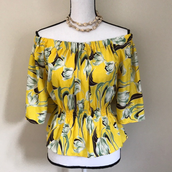 [SOLD]Hong Fa Fu Shi Floral Off-Shoulder Top - Picture 5 of 8